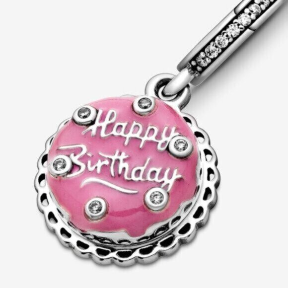 🌺Pandora Pink Birthday Cake Dangle Charm - Picture 6 of 6